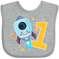 thumbnail image 3 of Inktastic Rocket Spaceship Happy First Birthday Boys or Girls Baby Bib, 3 of 4