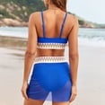 thumbnail image 5 of Quealent High Waisted Bikini Sets for Women Tummy Control Swimsuits 3 Piece Bathing Suits Neon Swimwear with Skirt 2026 Blue for Size S, 5 of 8