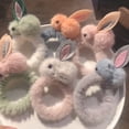 thumbnail image 2 of KAKOWELY 5Pcs Easter Rabbit Hair Ring Plush Hair Bands Hair Rope Ponytail Holders,4.33"X2.36"X0.79", 2 of 5