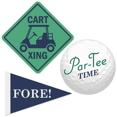 Golf Bachelor Party - Par-Tee Time - Golf - DIY Shaped Birthday or Retirement Party Cut-Outs - 24 Count
