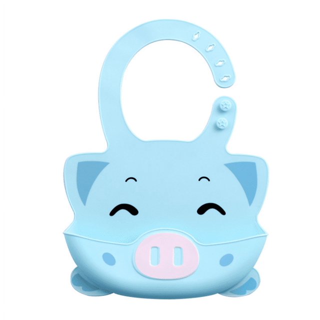 Baberos de silicona para bebés Baberos impermeables con bolsillo colector de alimentos Fácil de limpiar Adepaton HMHZ573-1