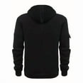 thumbnail image 5 of Afuyipoi Men's Hoodie With Quarter Zip,Pullover Workout Tactical Long Sleeve Military Hoodies Pockets Black 3XL, 5 of 5