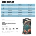 thumbnail image 6 of Uemuo Flower White Dolphin Pattern Men's Sleeveless T-Shirt,Muscle Athletic Tank Top, Moisture-wicking Quick-dry Breathable Classic Tee Top for Gym Run Outdoor Sports-, 6 of 8
