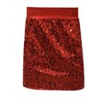 thumbnail image 4 of FAOWME Robe de Danse Enfant Jupe Portefeuille Extensible à Sequins Jupe Rouge 2-10 Ans, 4 of 4