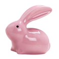 thumbnail image 3 of Baohd Miniature Ceramic Bunny Figurine Statues Animal Ornament for Decor Pink, 3 of 9