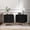 Modern-2-pack-Black, variant on HLR 20" Modern Fluted White Nightstand Set of 2, Wood Bedside Table with 2 Drawers & Gold Metal Handles