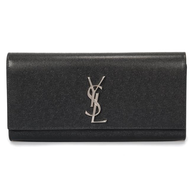 Saint Laurent Metallic Grain de Poudre Classic Kate Clutch (SHF