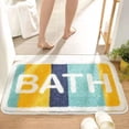 thumbnail image 3 of Boho Bath Rugs for Bathroom Decor Non-Slip Bath Mat Absorbent Plush Microfiber Soft Carpet Machine Washable Bath Mat for Bathrooms,Showers,Laundry Rooms, 3 of 6