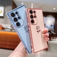 thumbnail image 3 of for Samsung Galaxy S23 Ultra Case Cute Rose Flower Phone Case for Women Girls Luxury Plating Full Camera Lens Cover Protection Shockproof S23 Ultra Case 6.8" Soft Silicone Bumper (Sierra Blue), 3 of 9