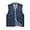 Blue, variant on Men's Casual Denim Cotton Utility Vest Button Up Outdoor Pocketed Waistcoat