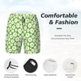 thumbnail image 3 of Yiaed Daisies Flowers Print Mens Swim Trunks Bathing Suit Compression Liner Beach Swim Shorts Swimwear Quick Dry Zipper Pocket No-Chafing Board Short-X-Large, 3 of 6