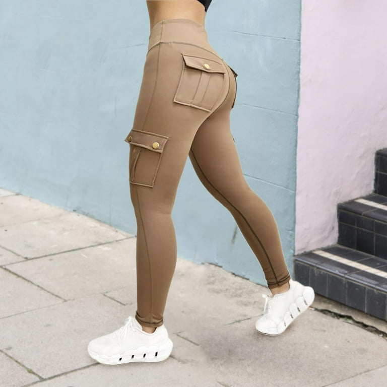 Bouanq Women's Yoga Workout Leggings - High Waisted Yoga Pants