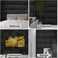 thumbnail image 6 of 30 pcs 11.8" x 11.8" Slat Wall Panel, 3D Fluted Textured Panel. - Black (29 sq. ft./Box), 6 of 7