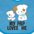 thumbnail image 4 of Inktastic My Pap Loves Me Grandson Puppy Boys Baby Bib, 4 of 4