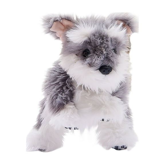 Plush Toys For Girls, Cartoon Simulation Schnauzer Plush Toy, 12/18 Inch Puppy Stuffed Doll - Comforting Stuffed Animal For Kids - Children's Companion, Girl's Birthday Gift