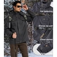 thumbnail image 6 of Tyhengta Men's Winter Jacket Cotton Jackets Fleece Lined Thick Work Warm Cargo Coats with Hooded Grey 2XL, 6 of 11