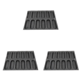 thumbnail image 1 of 3X 12 Holes Silicone Pan-Non-Stick Perforated French Bread Pan Forms,Hot Dog Molds, 1 of 5