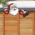 thumbnail image 5 of Christmas Fence Decoration Cute Santa Claus Plastic Boards Festivals Home/Outdoor/Garden Patio Fences Lawn Decorations, 5 of 7