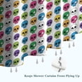 thumbnail image 6 of Colorful Skull Pattern Shower Curtain 36"x72" ,Bathroom Decorative Shower Curtains Set with 12 Hooks,Modern Waterproof Washable Shower Curtain, 6 of 6