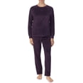 thumbnail image 5 of Secret Treasures Women’s and Women’s Plus Super Soft Velour Raglan Sleeve Top and Pant Pajama Set, 5 of 7