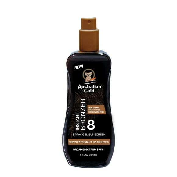 Gel de protección solar en aerosol Australian Gold SPF 8 240 ml con bronceador