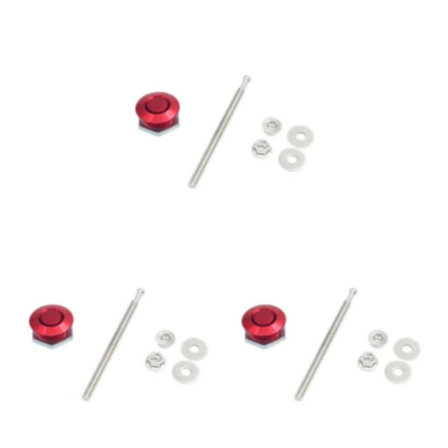 Transemion Modification de Voiture Léger et Élégant Verrou de Capot Plusieurs Options Disponibles Rouge DP17-25 3ensemble