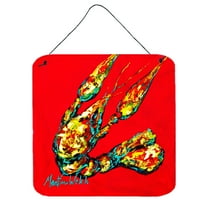 Carolines Treasures MW1034DS66 Crawfish Knuckles Wall or Door Hanging Prints 6x6 multicolor