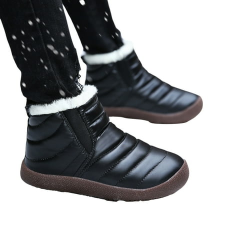 

RUICUW Children Shoes Comfortable Soft Sole Plus Velvet Warm Snow Boots Fashion Outdoor Warm Children Snow Boots 12.5-13 Years