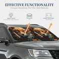 thumbnail image 4 of Naloa Floral Fox Print 2-Piece Windshield Sunshade,Foldable Car Front Window Sun Shades,for Most Sedans SUV Truck-Small, 4 of 6