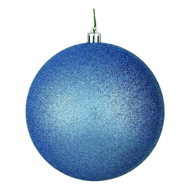 Esferas decorativas con brillo Vickerman color azul aciano, paquete de 12 unidades