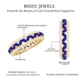 thumbnail image 6 of Rosec Jewels Lab Grown Blue Sapphire Eternity Wedding Band for Women - Blue Sapphire Diamond Ring - AAAA Grade - with Jewelry Box, 14K Yellow Gold, US 10.00, 6 of 9