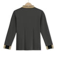 thumbnail image 4 of Polo T Shirts For Men Long Sleeve Classic Collar Knit Textured Button Down Casual Golf Shirts, 4 of 4