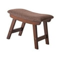 thumbnail image 4 of Reposapiés de madera, reposapiés, asiento, silla, cambio de zapato, taburete, taburete otomano para sala de estar, puerta, entrada de casa, dormitorio Marrón, 4 of 8