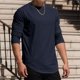thumbnail image 4 of pstuiky camisetas de manga larga para hombre, Camiseta informal de cuello redondo de punto para hombre, camiseta deportiva informal falsa, camiseta de cuello redondo de manga larga top de hombre xxl, 4 of 8