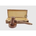 thumbnail image 3 of Premium Sturdy Unbreakable-Joint Wooden Gavel Boxed Set Cream Color Polished Gavel and Sound Block Gift Box Set for Lawyer, Judge and Auctioneer, 3 of 4