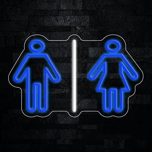 Restrooms Neon LED Sign 18"L x 11"H #32664