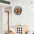 thumbnail image 6 of Voice Activated Clock with Glow Light 12 Inch Large Silent Wall Clock Battery Operated for Home Decor Cute Highland Cow Pattern, 6 of 8