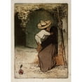 thumbnail image 2 of Helen Hyde 11x14 Gold Ornate Wood Frame and Double Matted Museum Art Print Titled - In Mexico (1913), 2 of 4