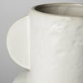 thumbnail image 3 of 12" Whitewash Handled Textured Ceramic Vase, 3 of 5
