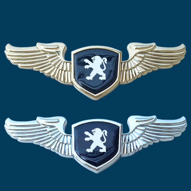 Aplicable a la cubierta de la máquina con el logotipo de Dongfeng Peugeot 206 207 307 308 5008, logotipo de metal engrosado