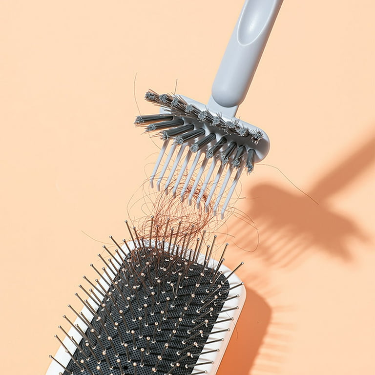 MRULIC Cleaning Brush Comb Cleaning Brush Hair Brush Cleaner Tool Comb Cleaning  Hairbrush 2 In 1 Hair Brush Cleaning Tool Embedded Comb Hair Brush Hair  Brush Remover Rake Removing Hair Dust 