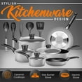 thumbnail image 3 of SereneLife 15 Piece Pots and Pans Home Non Stick Kitchenware Cookware Set, 3 of 8