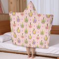thumbnail image 5 of Floral Fairy Princess Pattern Hooded Bath Towel，50"x30" for Ages 3 To 12 Kids, Quick Dry Lightweight Soft Microfiber Hood Beach Towel Cover Up for Kids, 5 of 7