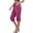 Pink, variant on ClodeEU Women's Solid Color Drawstring Elastic Waist Faux Linen Capri Pants,Casual Cropped Trousers Army Green,Womens Plus XL