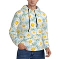 thumbnail image 2 of Lsque Daisies Flowers Pattern Casual Men's Hoodie,Hooded Sweatshirt with Kangaroo Pocket,Pullover Hoodie-X-Large, 2 of 7
