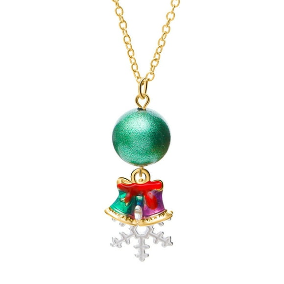 1 Ensemble de Boucles d'Oreilles Collier de Noël Ensemble Créatif Bijoux Accessoires de Fête pour les Femmes Filles (Style 4)