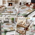 thumbnail image 5 of 5'x7' Area Rugs for Living Room Bedroom, Spring Forest Animals Washable Rug Carpet Runner Indoor Outdoor, Floral Botanical Trees Grey Wooden Non Slip Floor Mats Area Rug for Kitchen, Nursery, 5 of 8