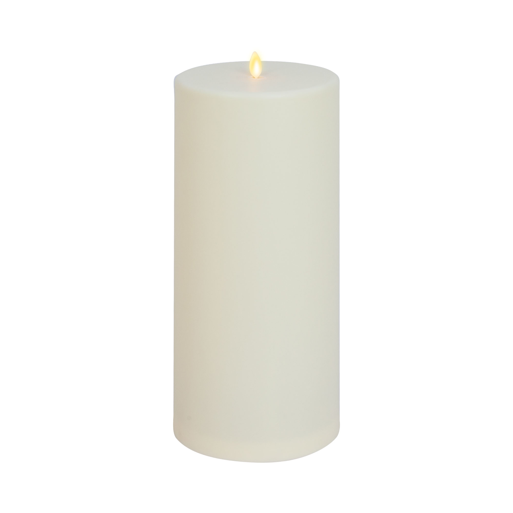 LightLi Ivory Outdoor Flameless Candle Pillar Flat Top Unscented