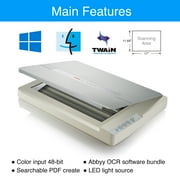 Plustek A3 Color Flatbed Scanner with One-Key Operation & Image Processing