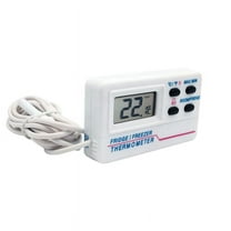 Digital Refrigerator Thermometer Indoor Outdoor Fridge Freezer Thermometer with 2 Sensor and Alarm for Home Restaurant